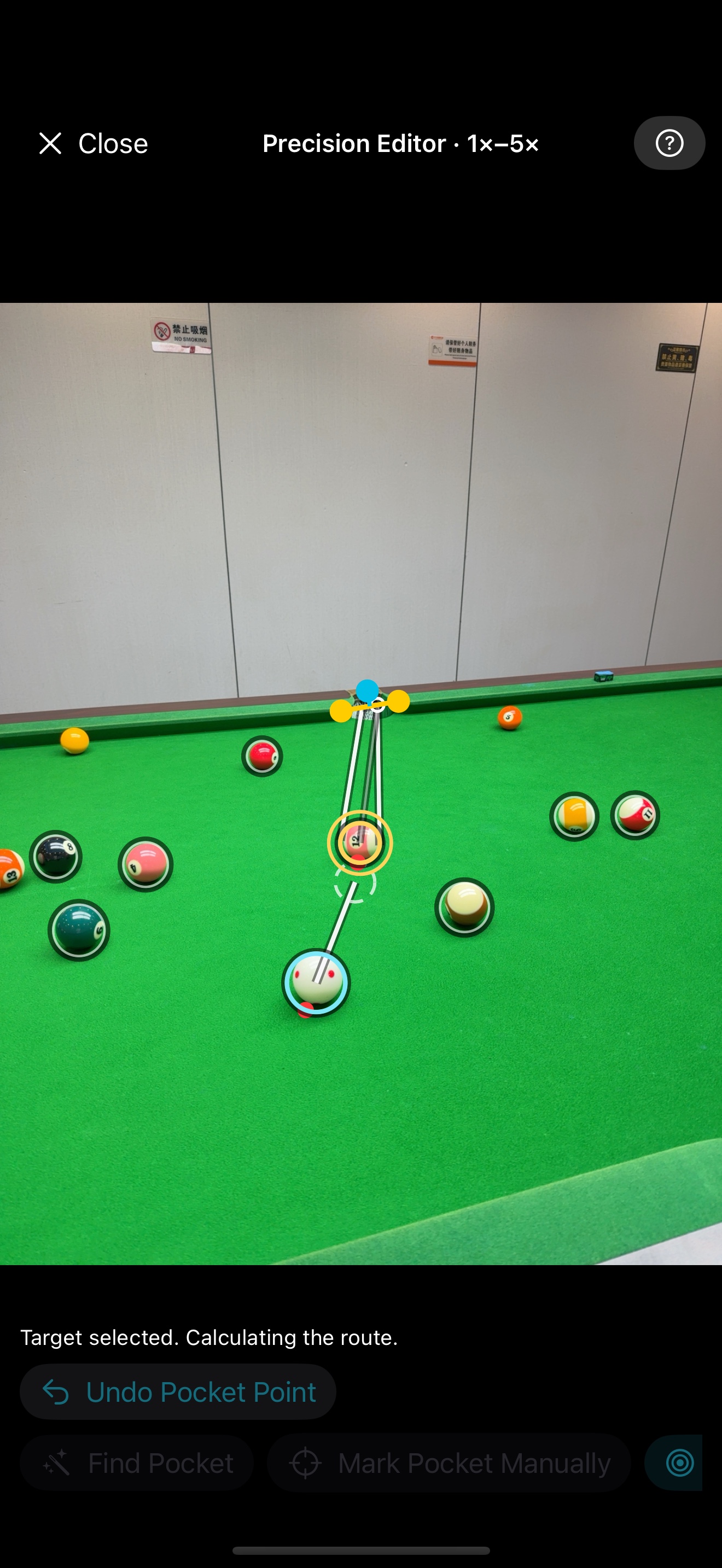 Precision editor for correcting detected ball positions